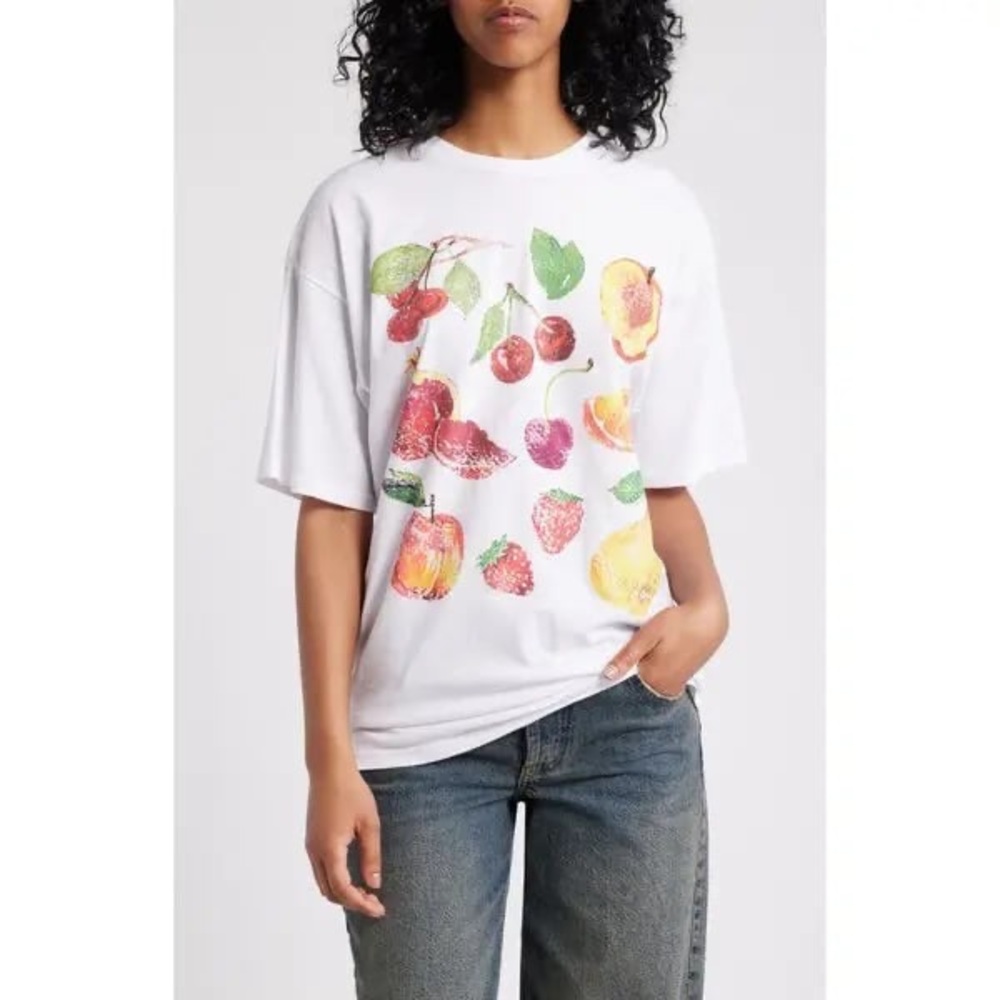 Golden Hour Fruit Paintings Graphic T-Shirt Women’s Size Extra‎ Small / Small